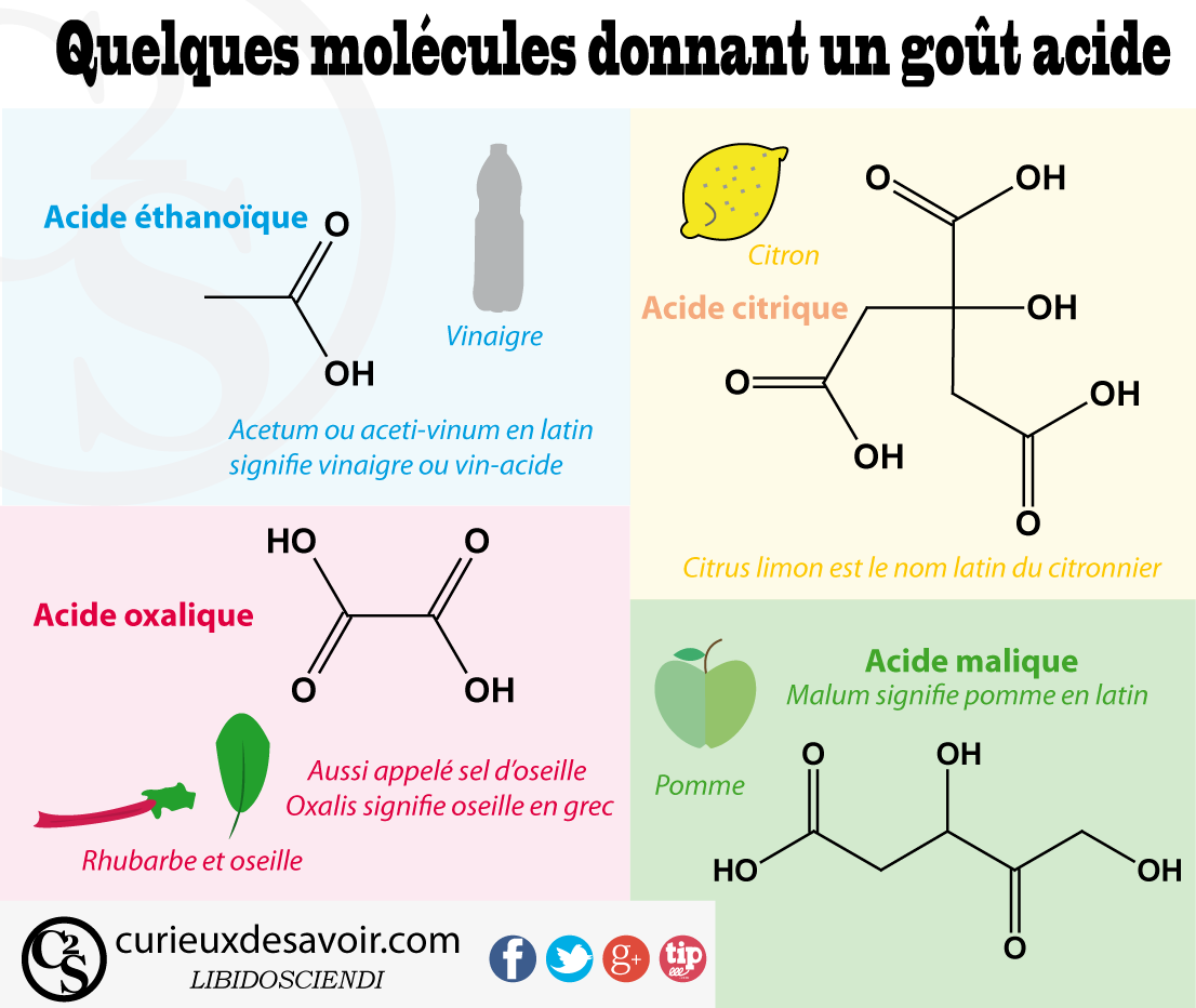 Molécules du goût acide